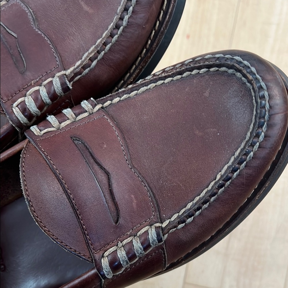 Polo by Ralph Lauren Rich Brown Leather Slip-Ons 9 - Picture 5 of 14